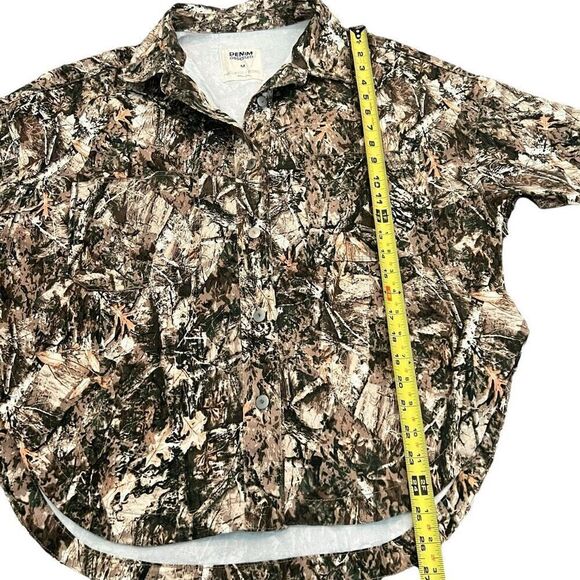 DENIM OBSESSED Green Camo Long Sleeve Shacket Size M - Picture 7 of 7